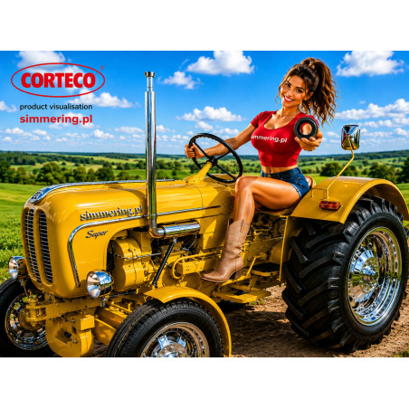 CORTECO 12019185B RWDR-KOMBI NBR Uszczelniacz 57x73/76x10/13,8 mm