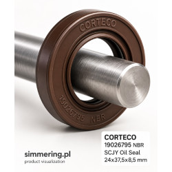 CORTECO 19026795 NBR SCJY | Uszczelniacz wałka Ø24x37,5x8,5 mm
