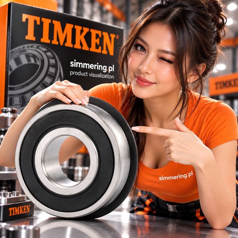 Łożysko kulkowe 6207-2RS-NR TIMKEN 35x72x17 mm z pierścieniem osadczym