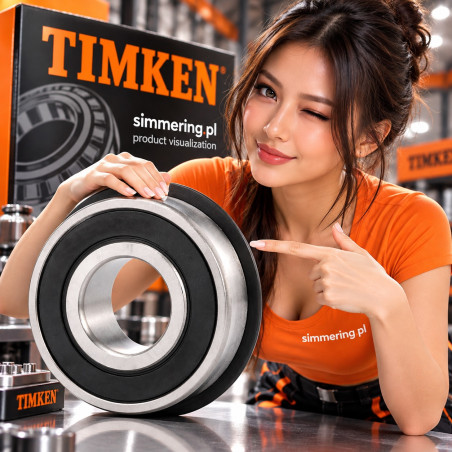 Łożysko kulkowe 6207-2RS-NR TIMKEN 35x72x17 mm z pierścieniem osadczym