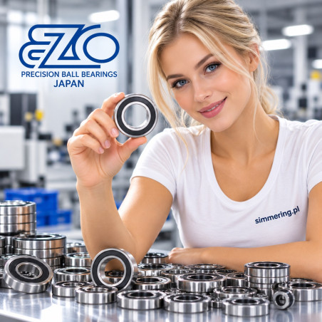 EZO 63801 2RS 12x21x7 mm - Thin-Section Deep Groove Ball Bearing