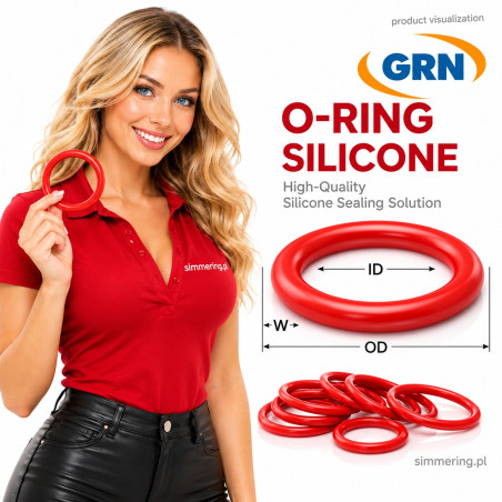 Oring 320x8 mm MVQ/VMQ - silikonowy O-ring