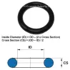 O-ring 10,5x2 NBR 70 ShA - Nitrile Rubber Sealing Ring (100 Pack)