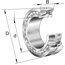 Spherical roller bearing 23236 E1A XL MC3 FAG 180x320x112 1