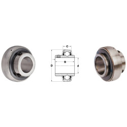 Łożysko samonastawne YEL206-2DW/AG SKF 30x62x48.4