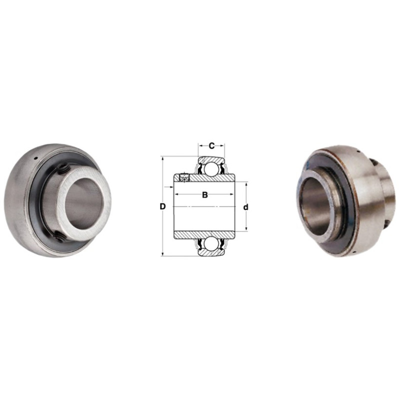 Łożysko samonastawne YEL206-2DW/AG SKF 30x62x48.4
