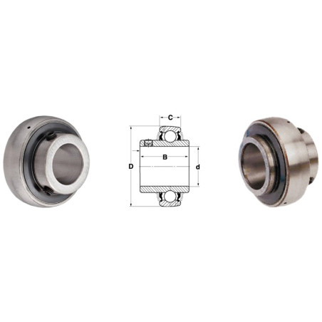 Łożysko samonastawne YEL206-2DW/AG SKF 30x62x48.4